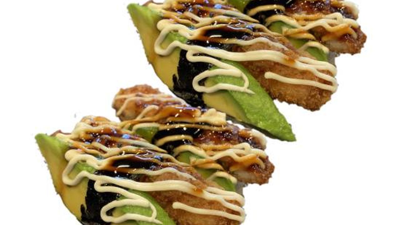 Fried Chicken & Avocado nigiri