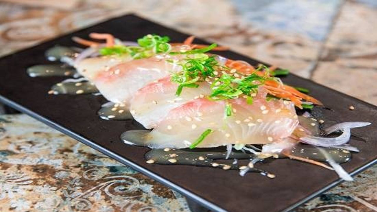 Tilapia Sashimi with Yuzu Dressing