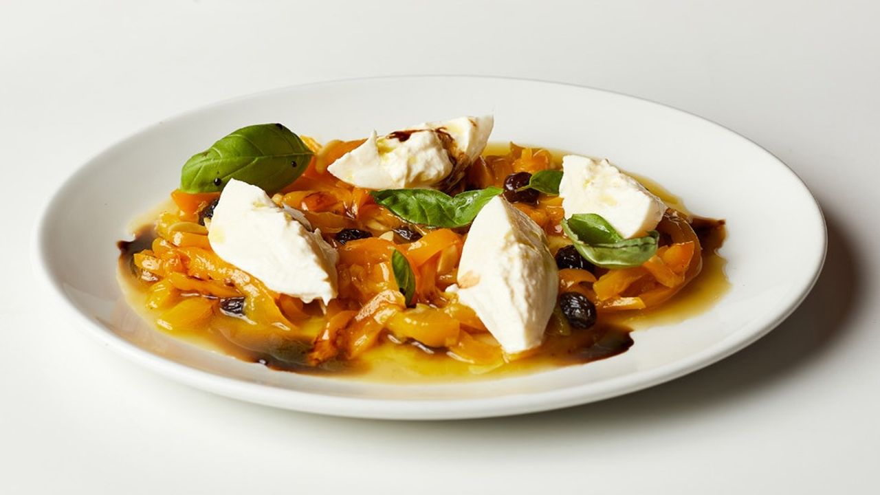 Burrata, Agrodolce Peppers, Almonds