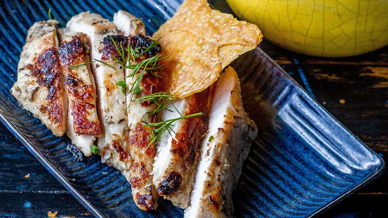 Crispy Skin Poached Chicken