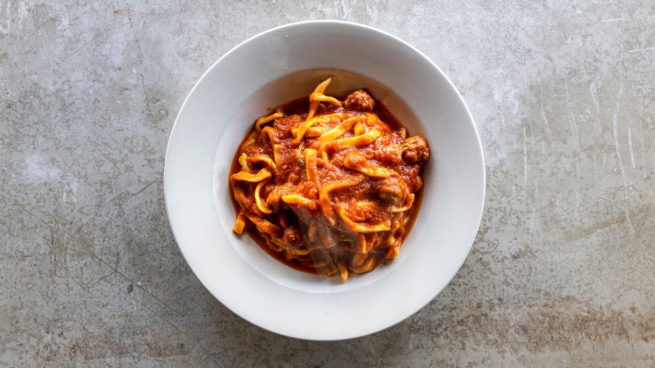 Fettuccine Con Polpettne
