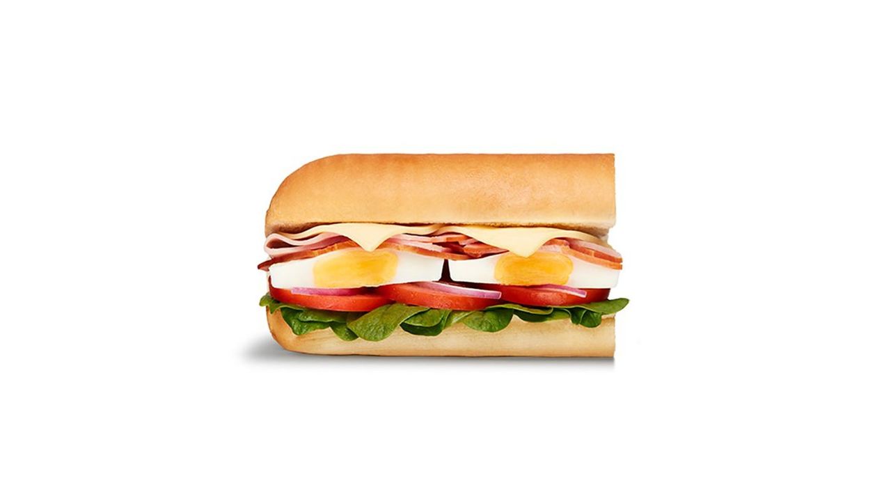 Ham, Egg and Cheese Subway Breakfast Six Inch