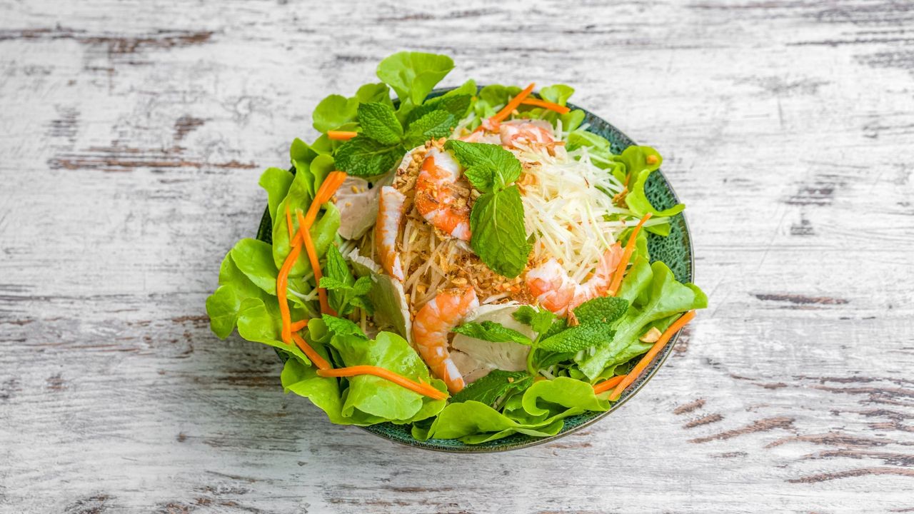 Green Paw-paw, Prawn and Pork Salad