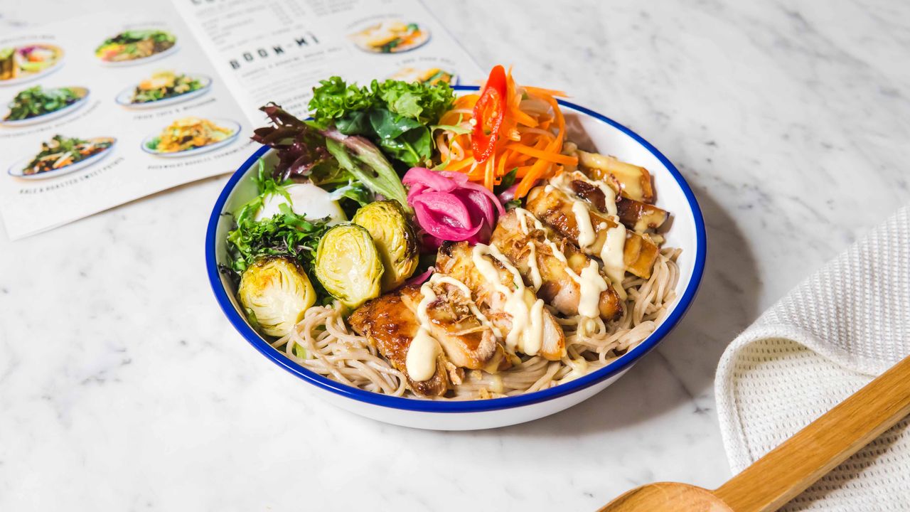 Chicken and Onsen Egg Bowl