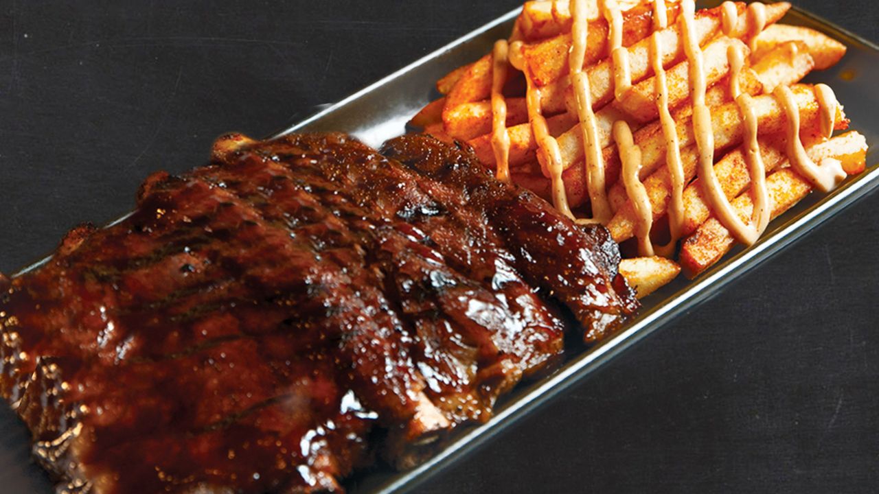 Slow Cooked Ribs & Fries