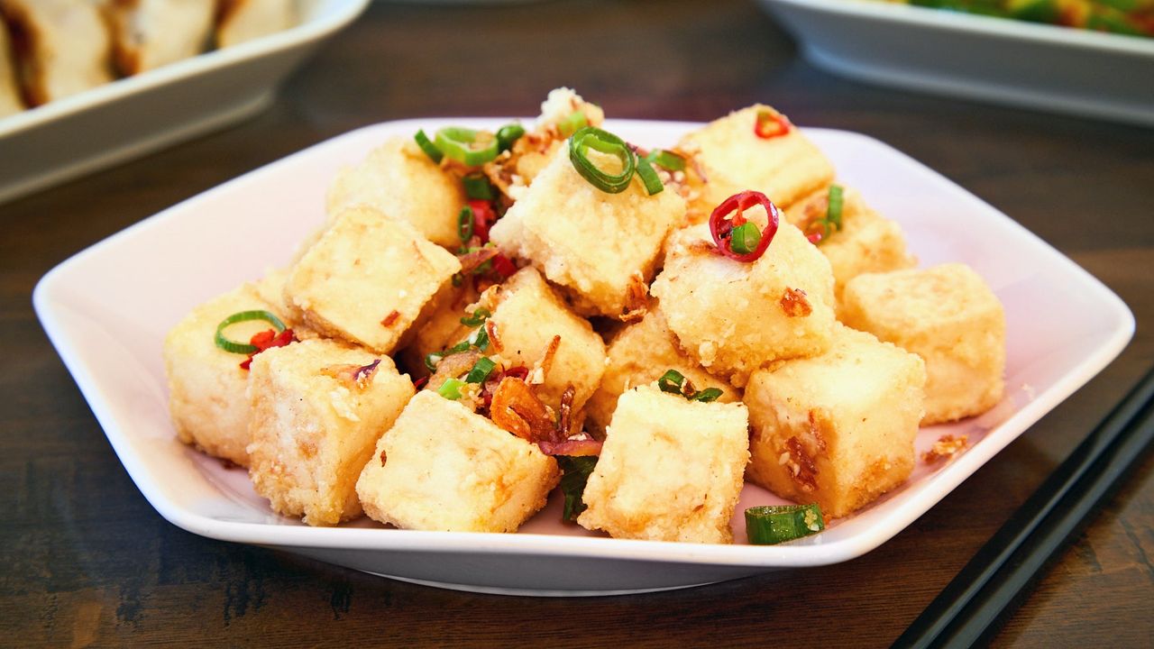 Pan Fried Tofu with Pork