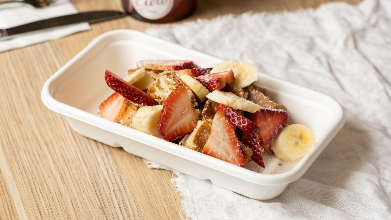 Strawberry & Banana Waffle Bites