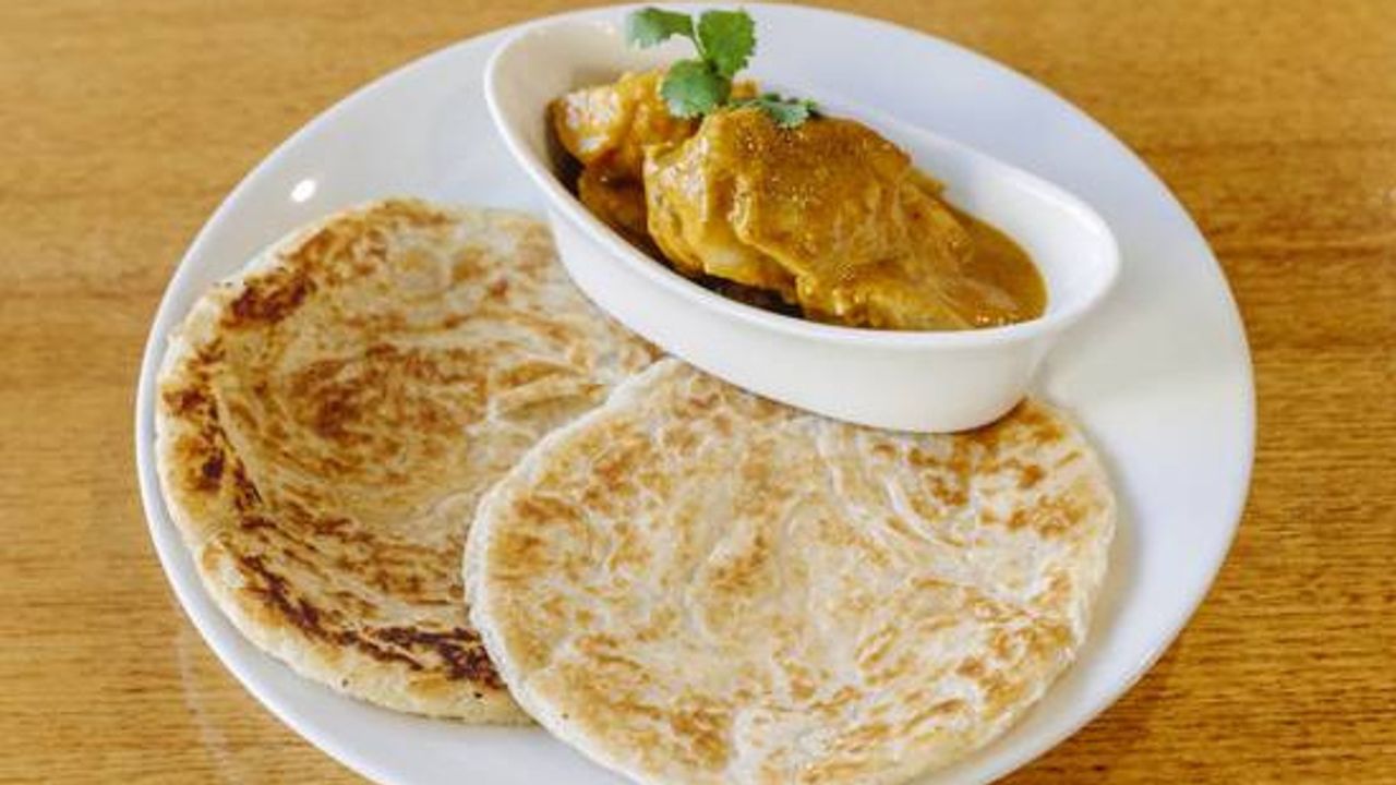 Roti Canai with Curry Chicken