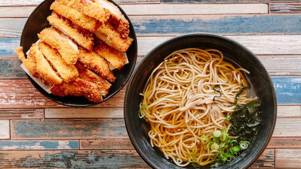 Katsu Chicken Schnitzel Soba Soup Noodle