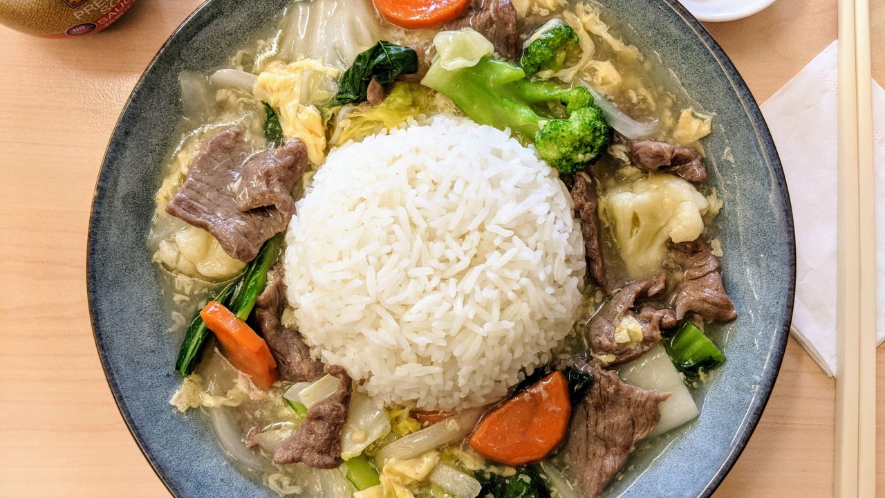 Beef with Egg-Drop