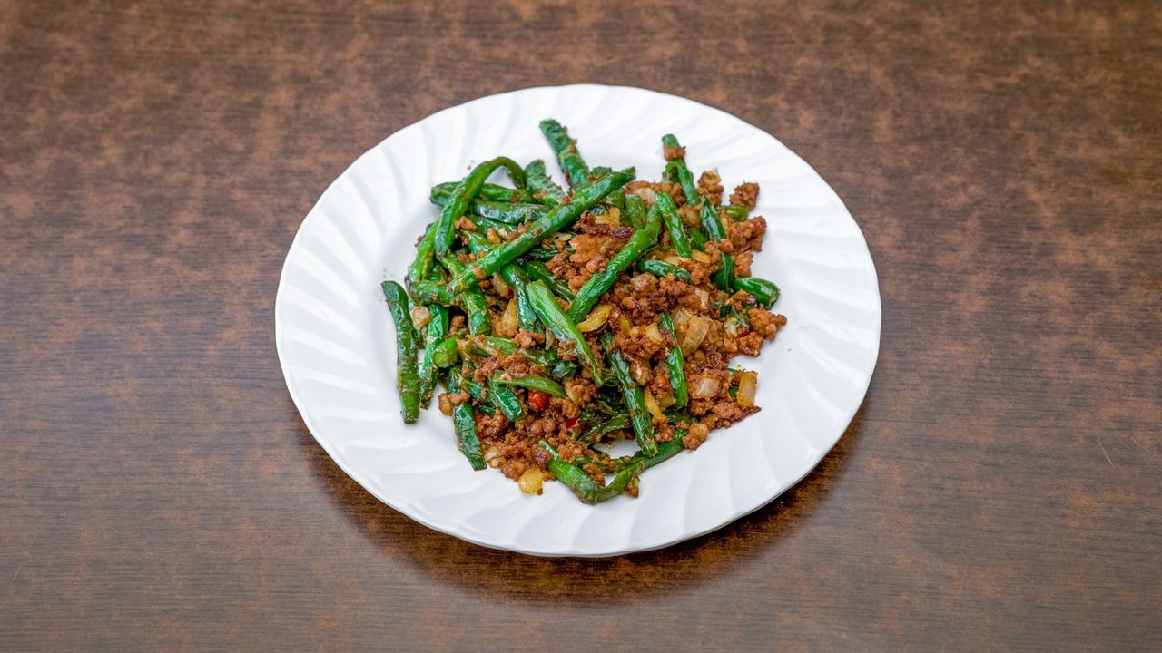 Green Beans with Pork Mince
