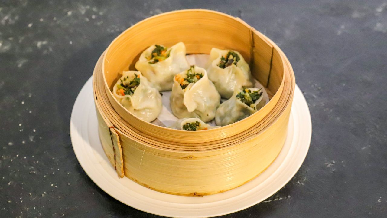 Steamed Vegetarian Dumplings 花素饺 (4pcs)