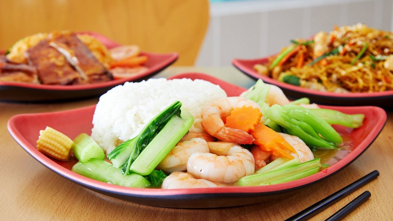 King Prawn with Steamed/ Fried Rice