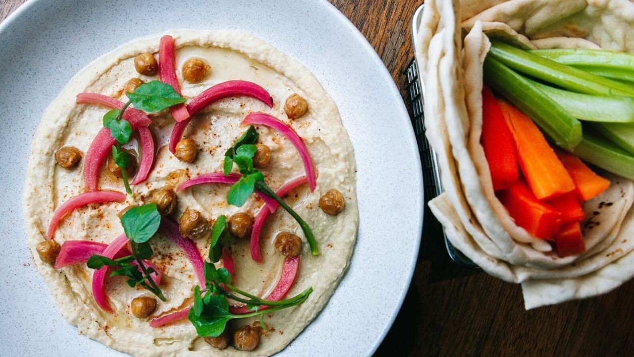 Grilled Pita and Hummus