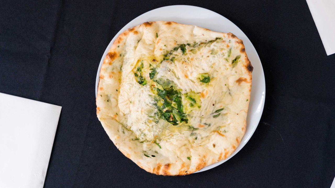 Cheese & Spinach Naan