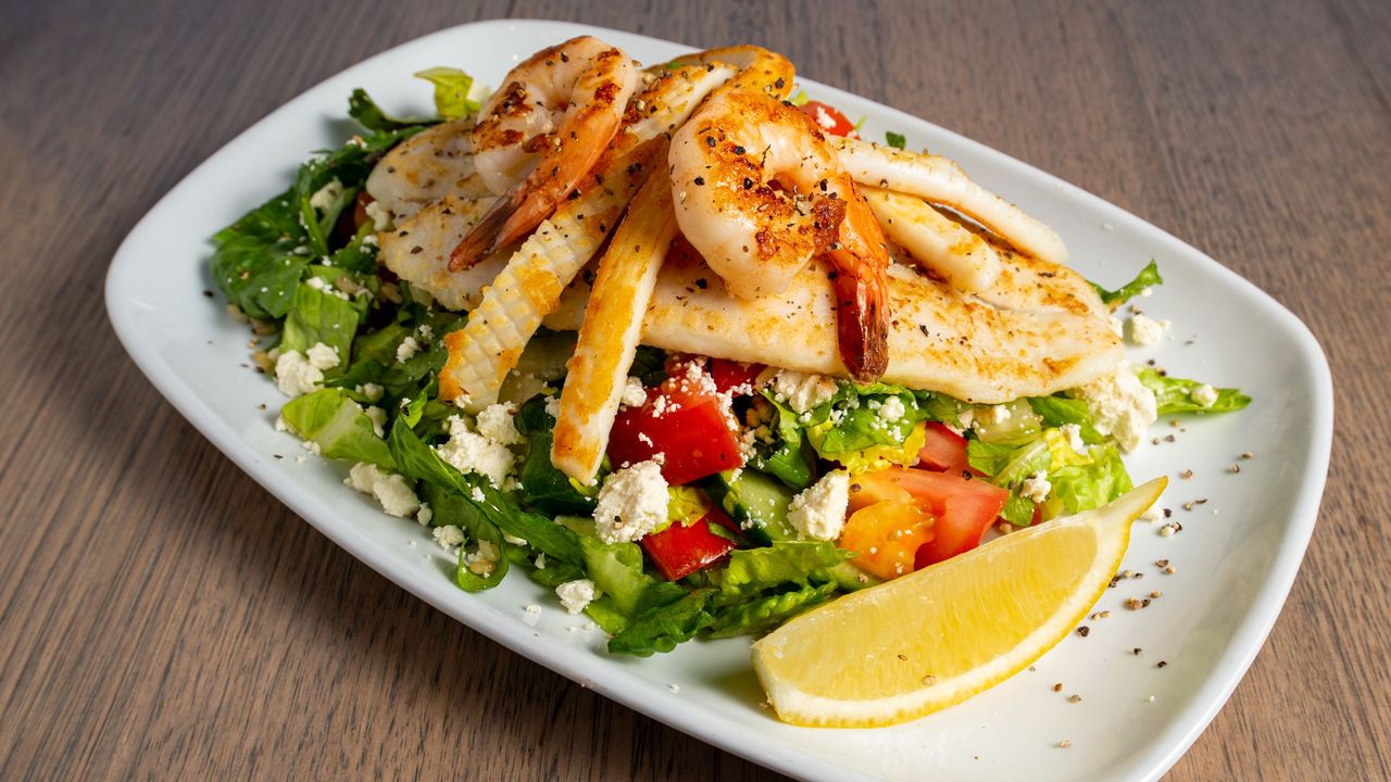 Grilled Seafood & Salad