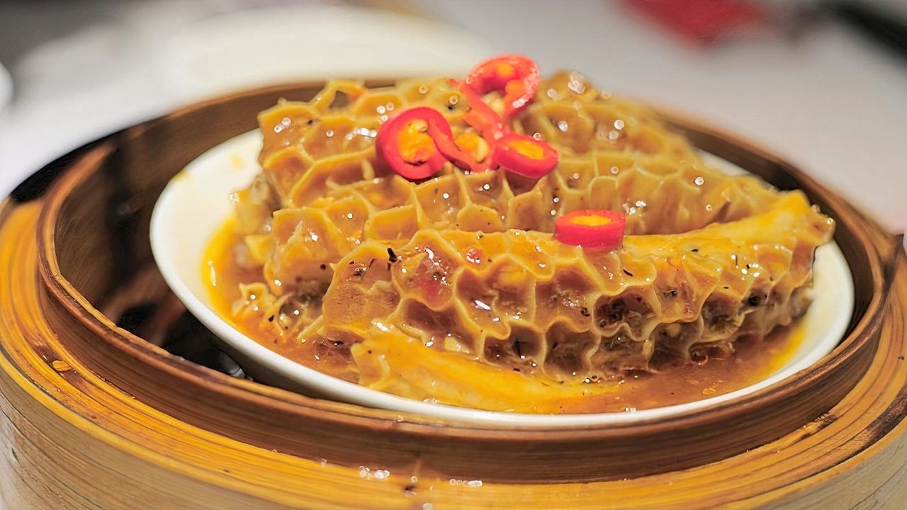 14 Steamed beef tripe with satay sauce (1 serve)