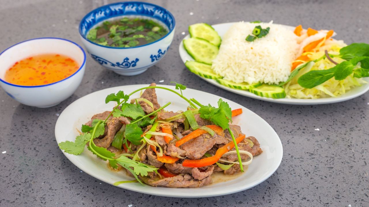 Com Bo Xao Xa/Rice with Lemongrass Beef