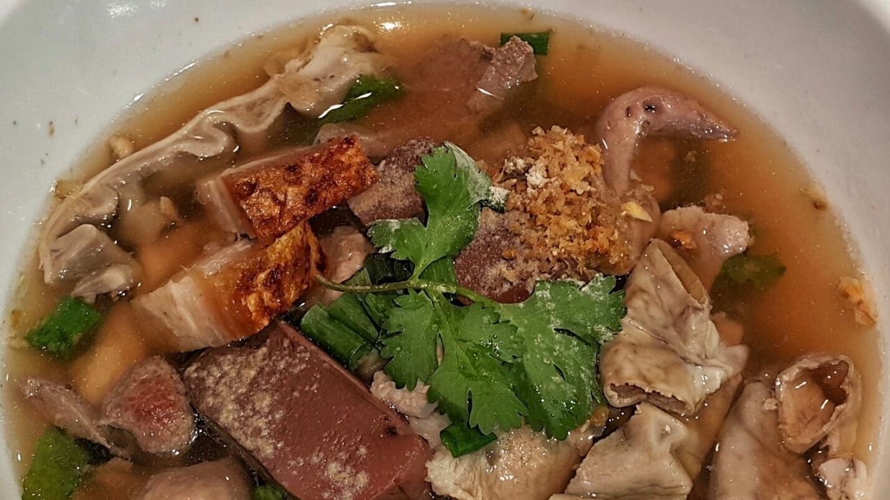 25. Combination Pork Blood Jelly Soup