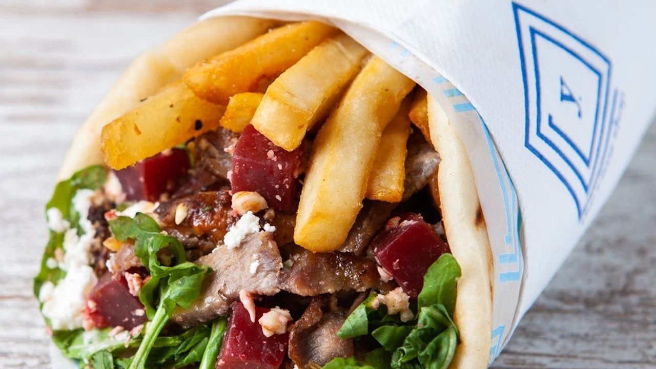 Lamb Rocket and Feta Yiros