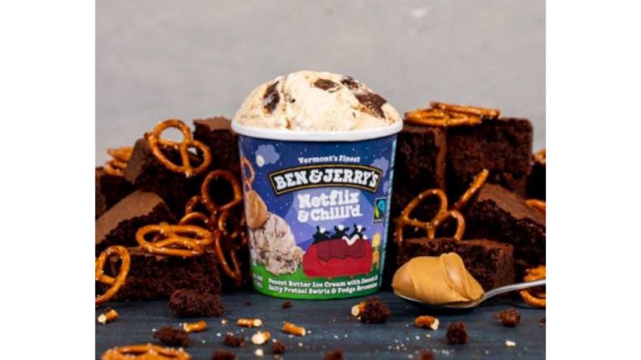 Netflix & Chilll'd! - Peanut Butter Ice Cream with Sweet & Salty Pretzel Swirls & Fudge Brownies