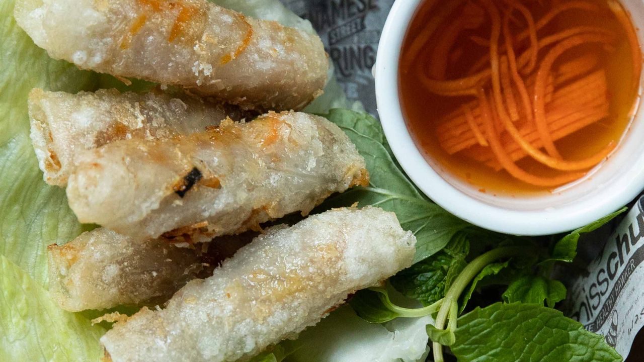 Spicy Beef Brisket and Kimchi  Spring Roll