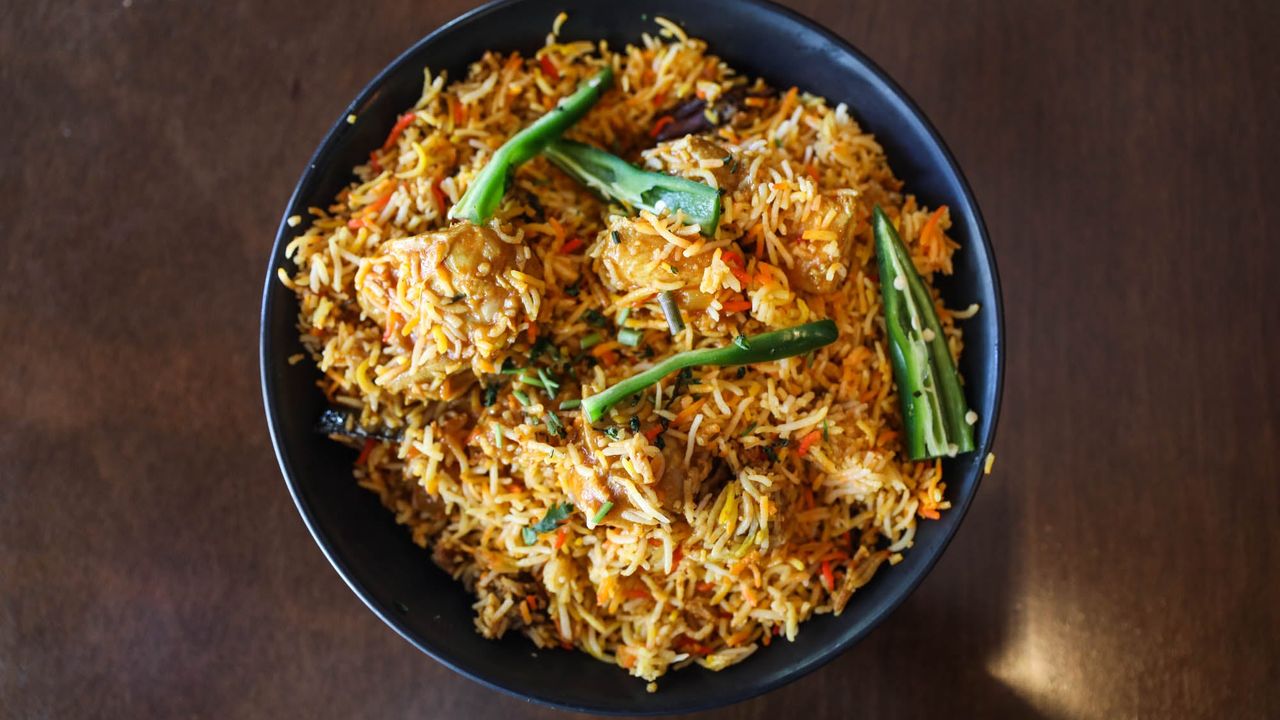 Vegetable Biryani (Served with Raita)