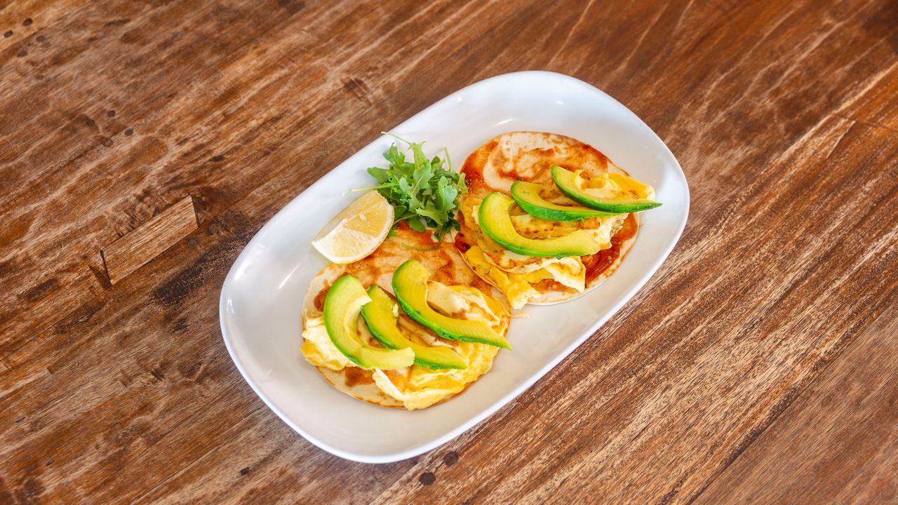 Egg & Haloumi Open Wrap