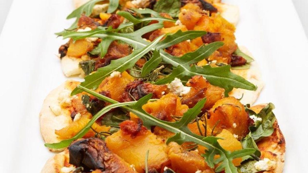 Roast Pumpkin, Wilted Spinach, Fetta & Rosemary Pizza