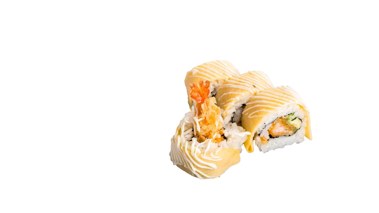 Crumbed Prawn and Avocado with Egg Sheet