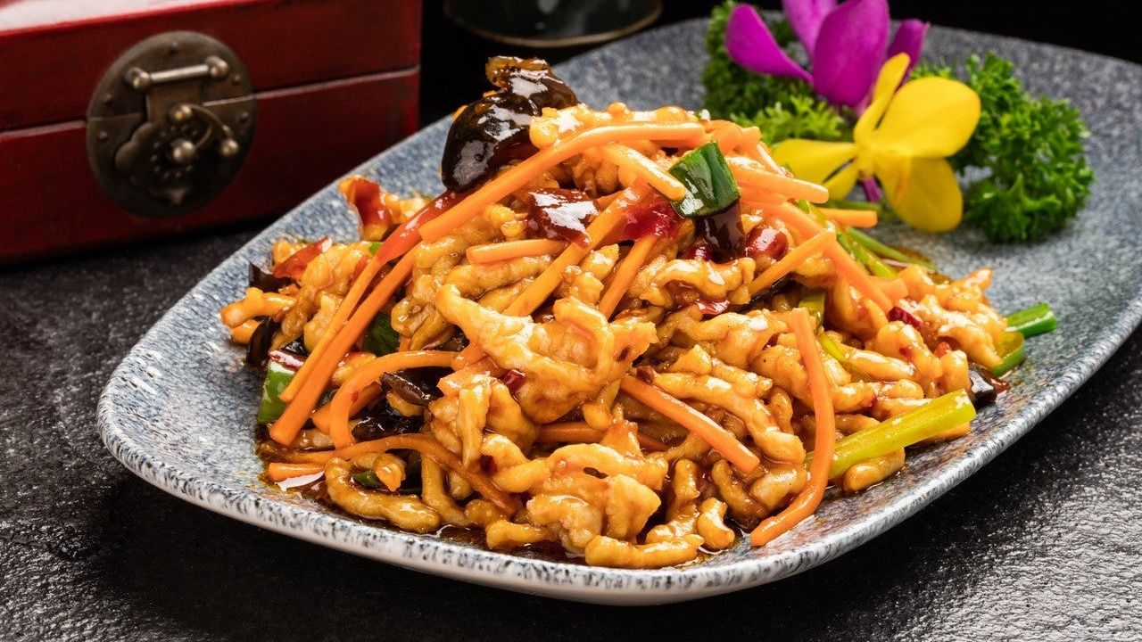 Sauteed Shredded Pork with Spicy Garlic Sauce