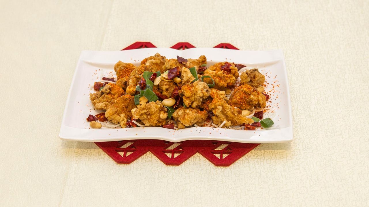 Dices Chicken with Dry Chilli (Spicy)
