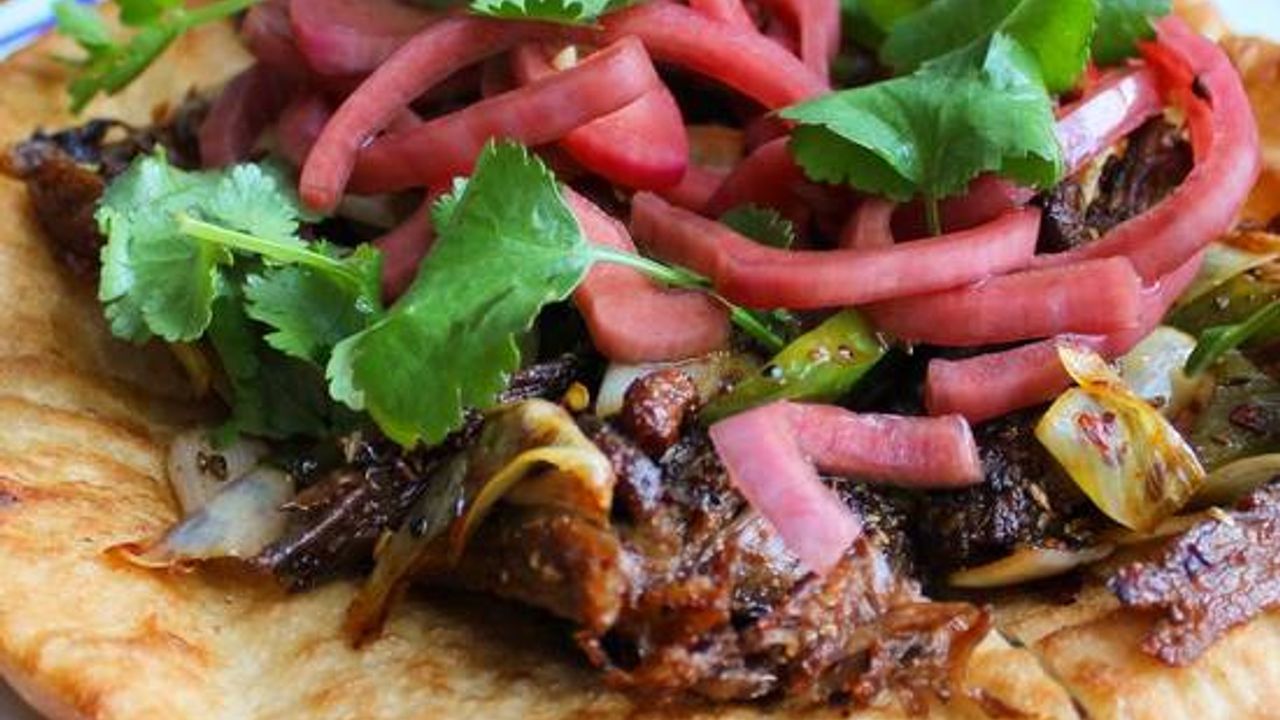 Xinjiang lamb with flatbread