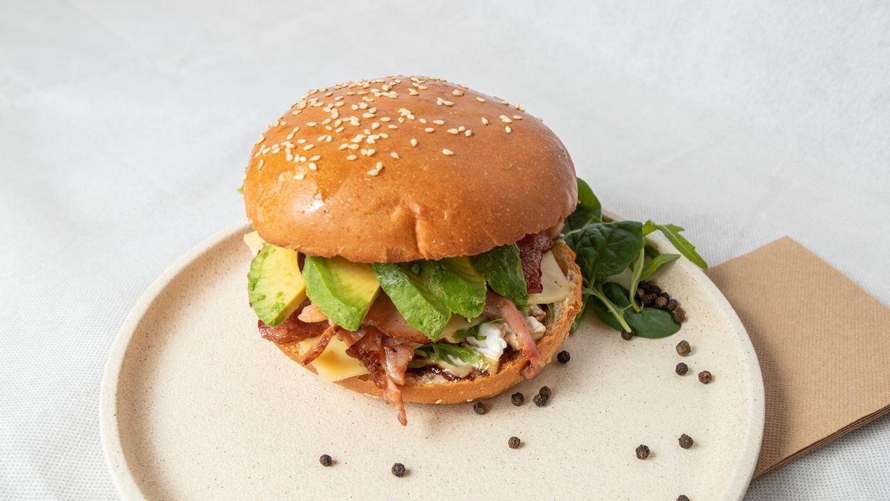 Bacon & Egg Roll with Avo