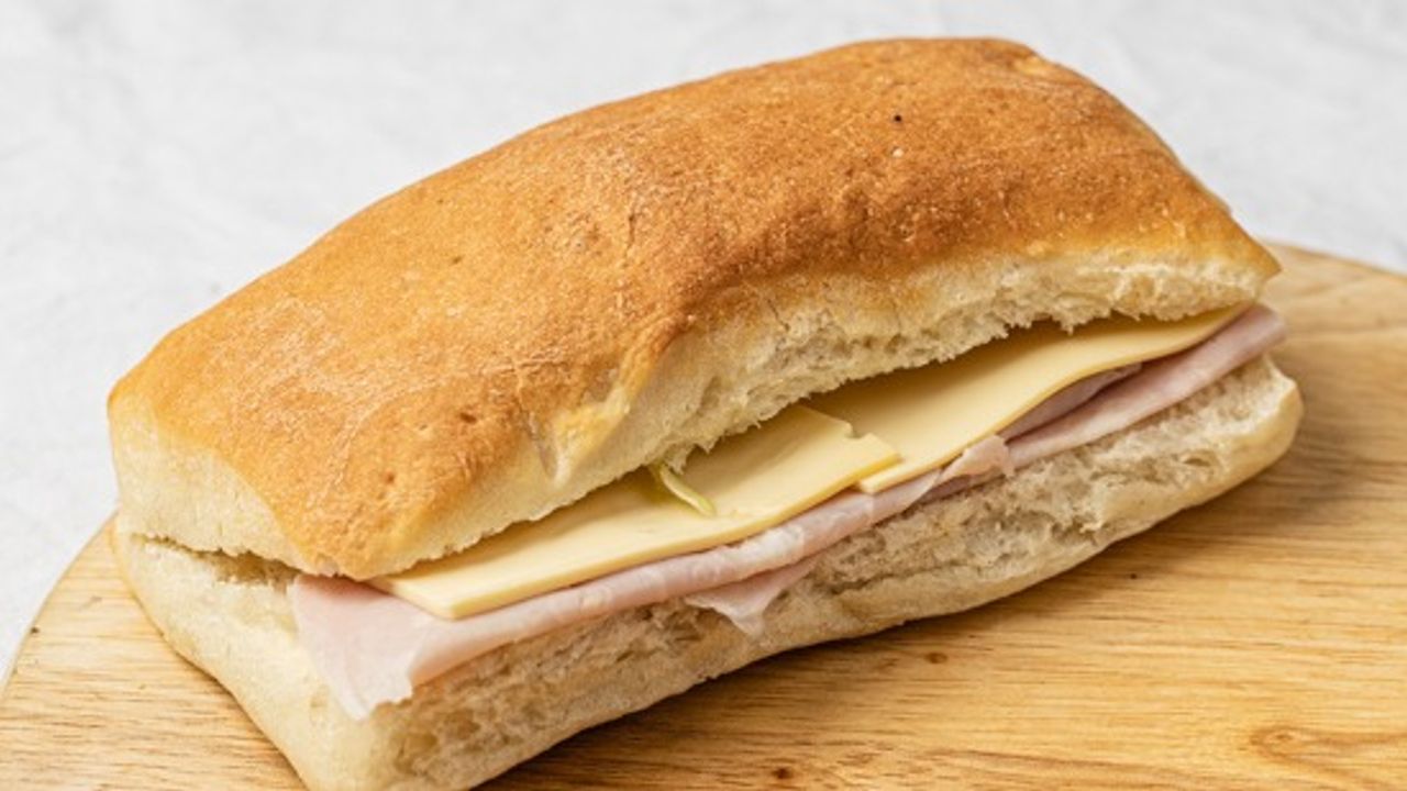 Ham and Cheese in Gourmet Ciabatta Roll