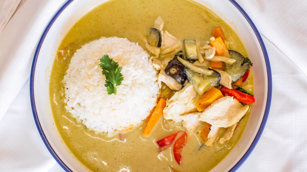 Green Curry on Rice