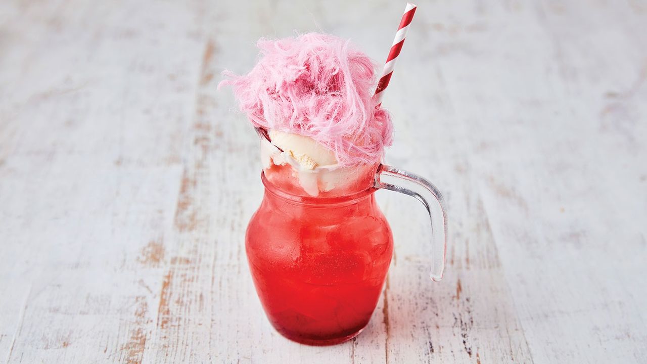 Strawberry Bubblegum Soda Float