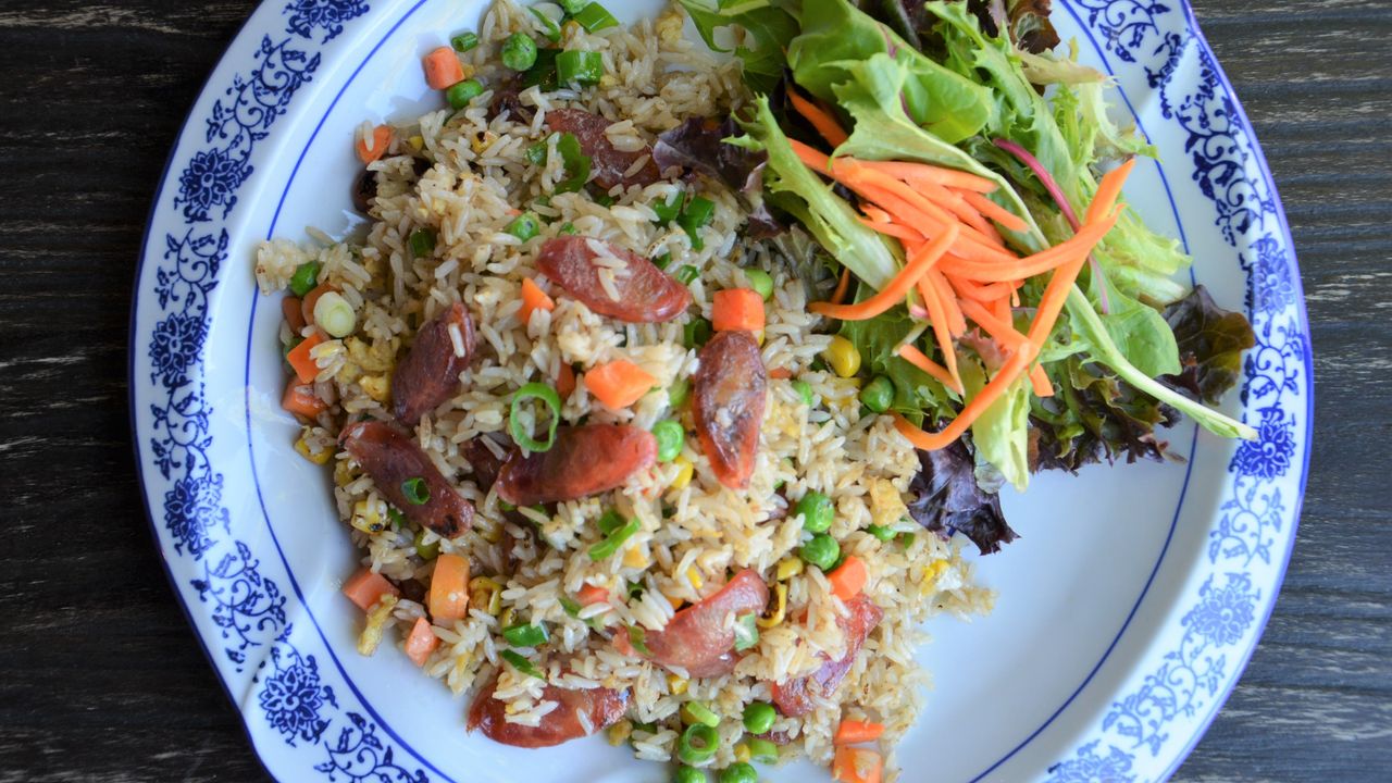 Chinese Sausages & Egg, Fried Rice