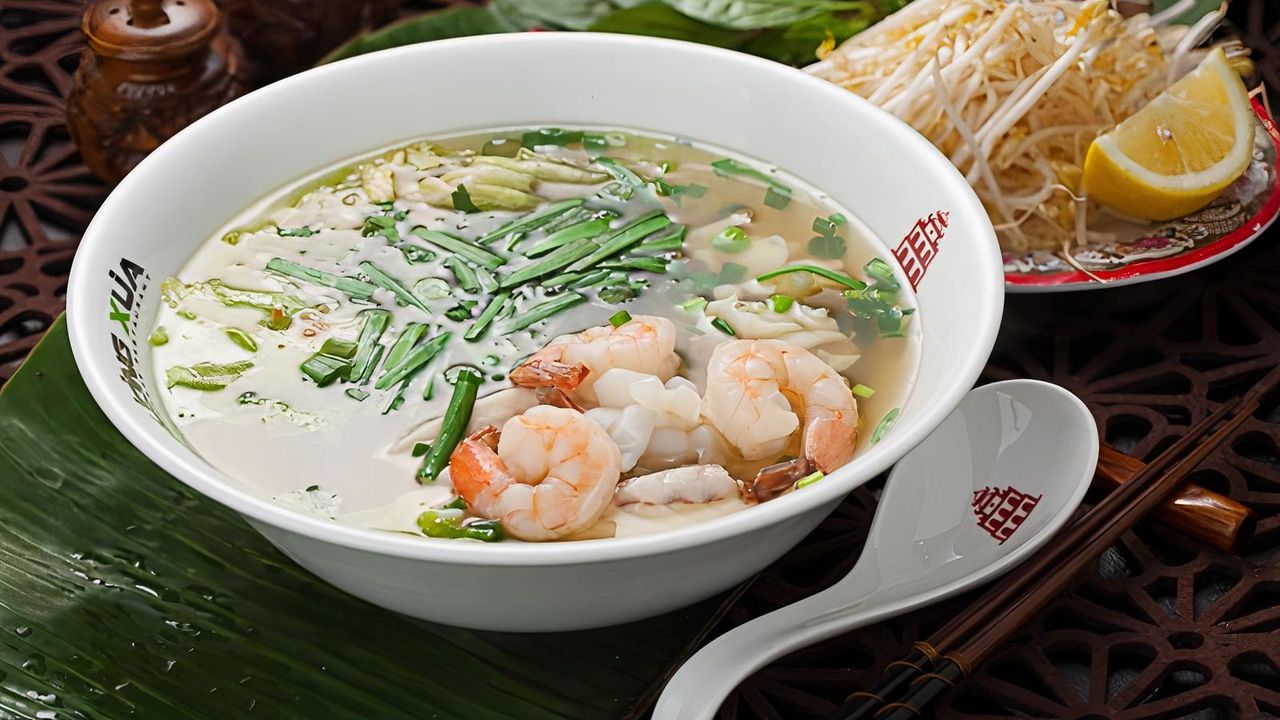 Egg Noodle with Fish, Prawns & Calamari