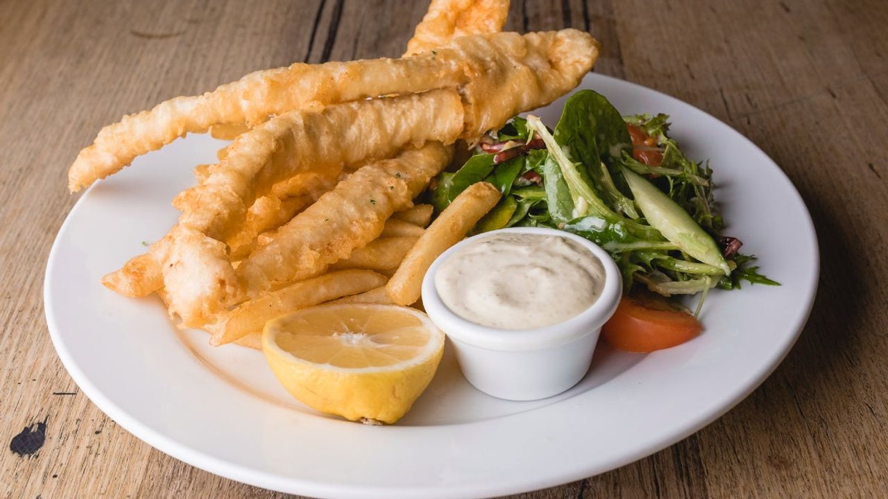 Fish and Chips with Salad