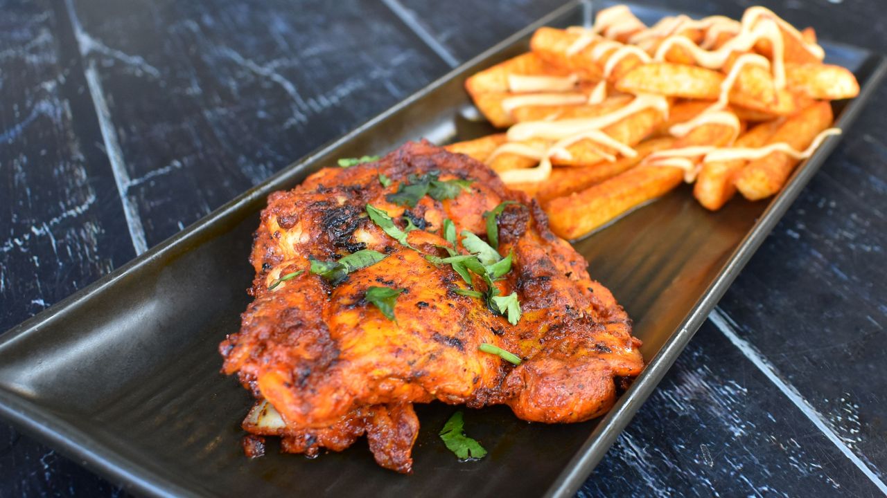Grilled Achiote Chicken & Fries