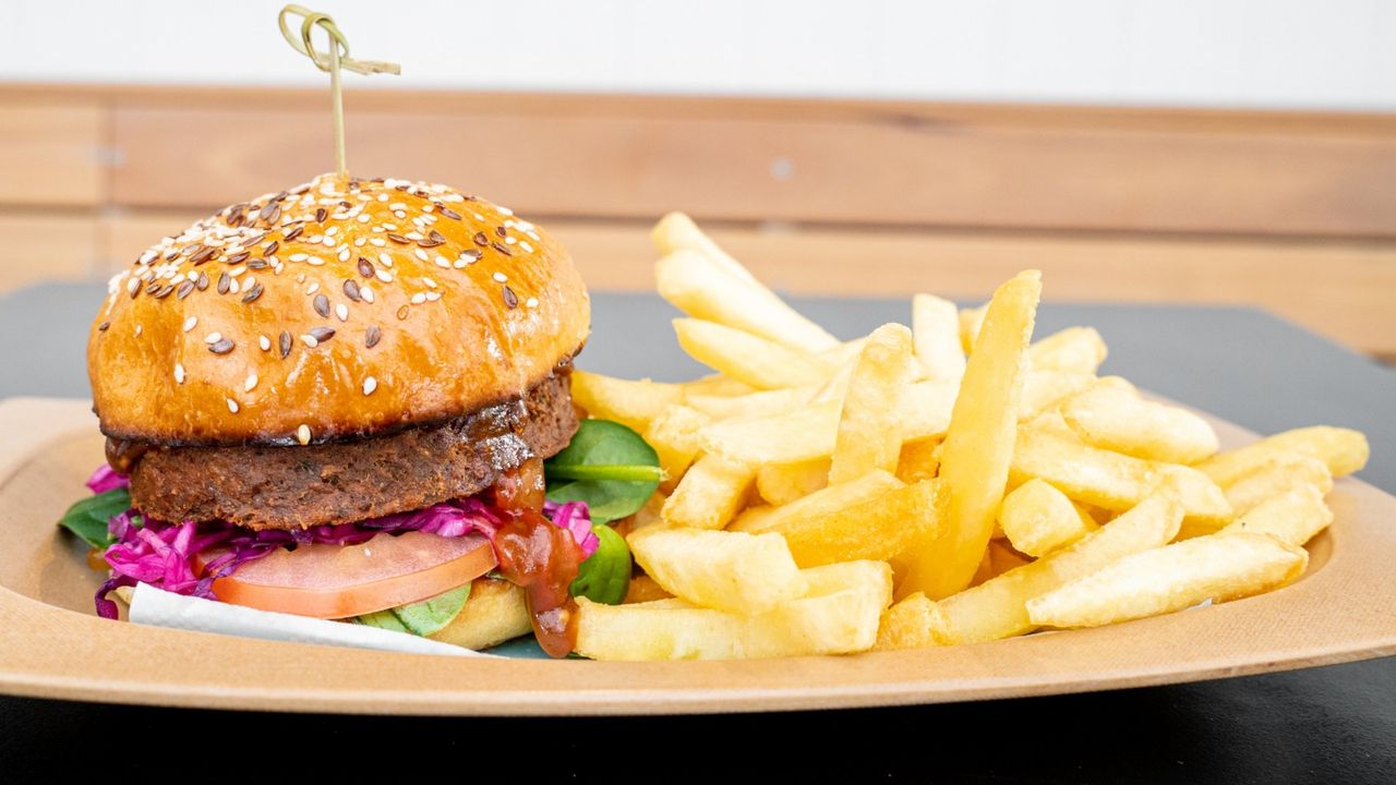 Plant Based Burger (V)