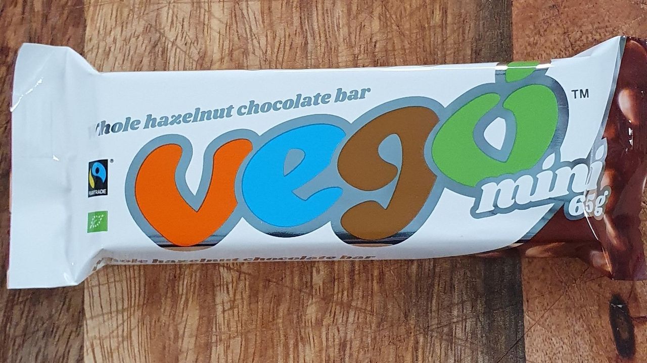Vego Whole Hazelnut Chocolate Bar 65 Gram Contains Nuts