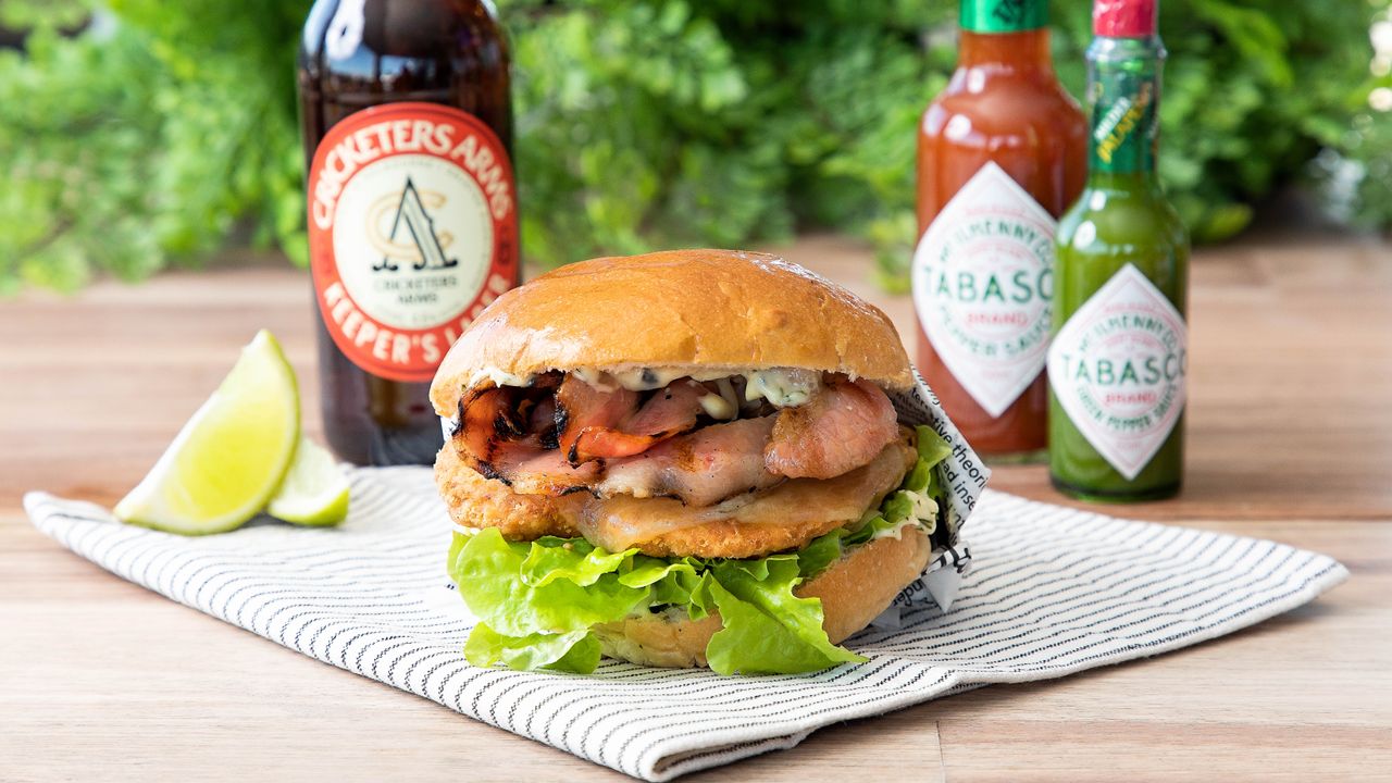 Double Bacon & Chicken Burger