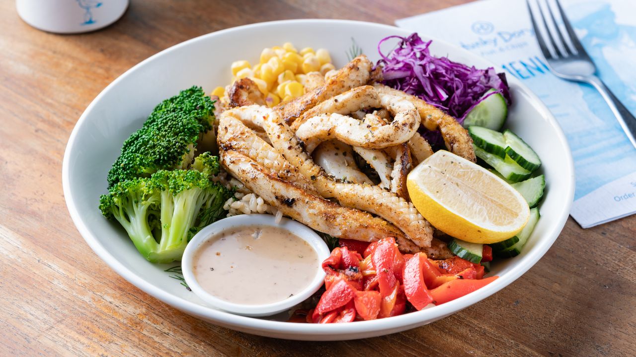 Hunky Bowl  With Char Grilled Calamari