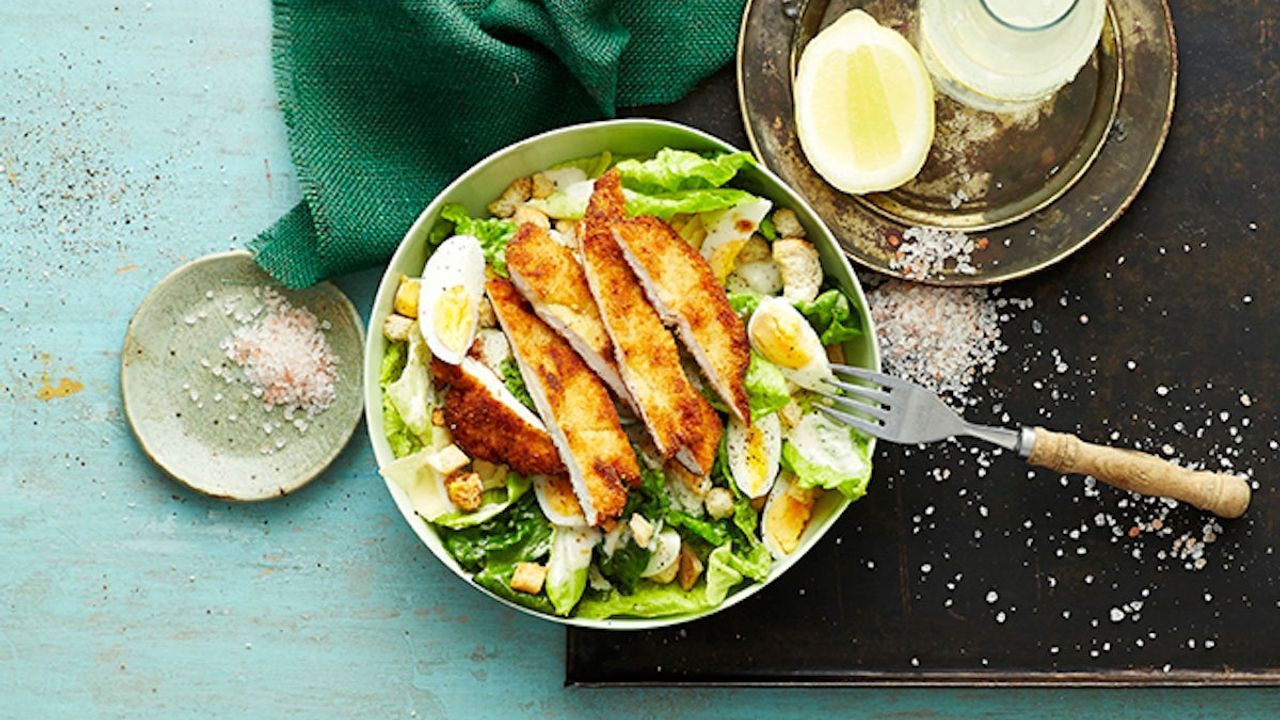 Caesar Salad and Schnitzel