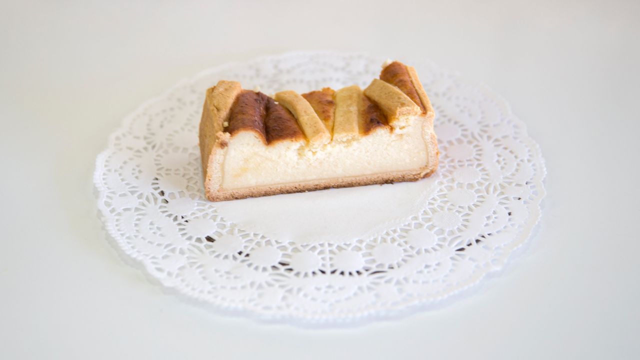 Baked Ricotta Cheesecake Slice