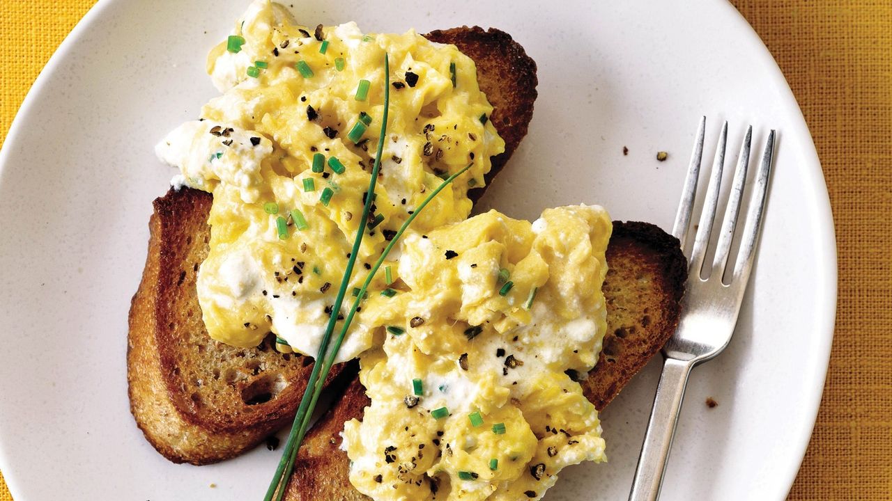 Creamy Scrambled Egg On Toast