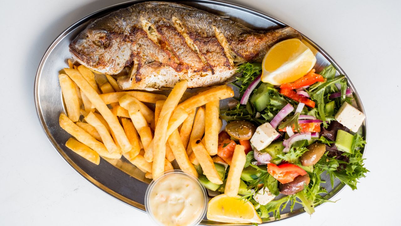 Whole Snapper, Chips & Salad
