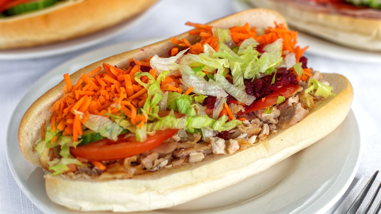 Roast Chicken and Salad Baguette